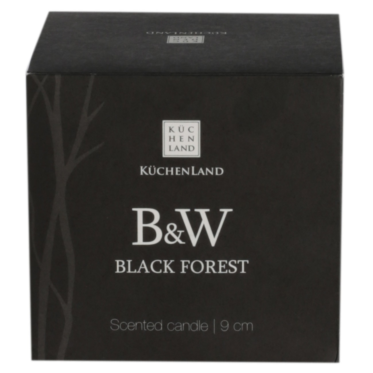 Свеча ароматическая, 9 см, в подсвечнике, керамика, черная, Black forest, B&W