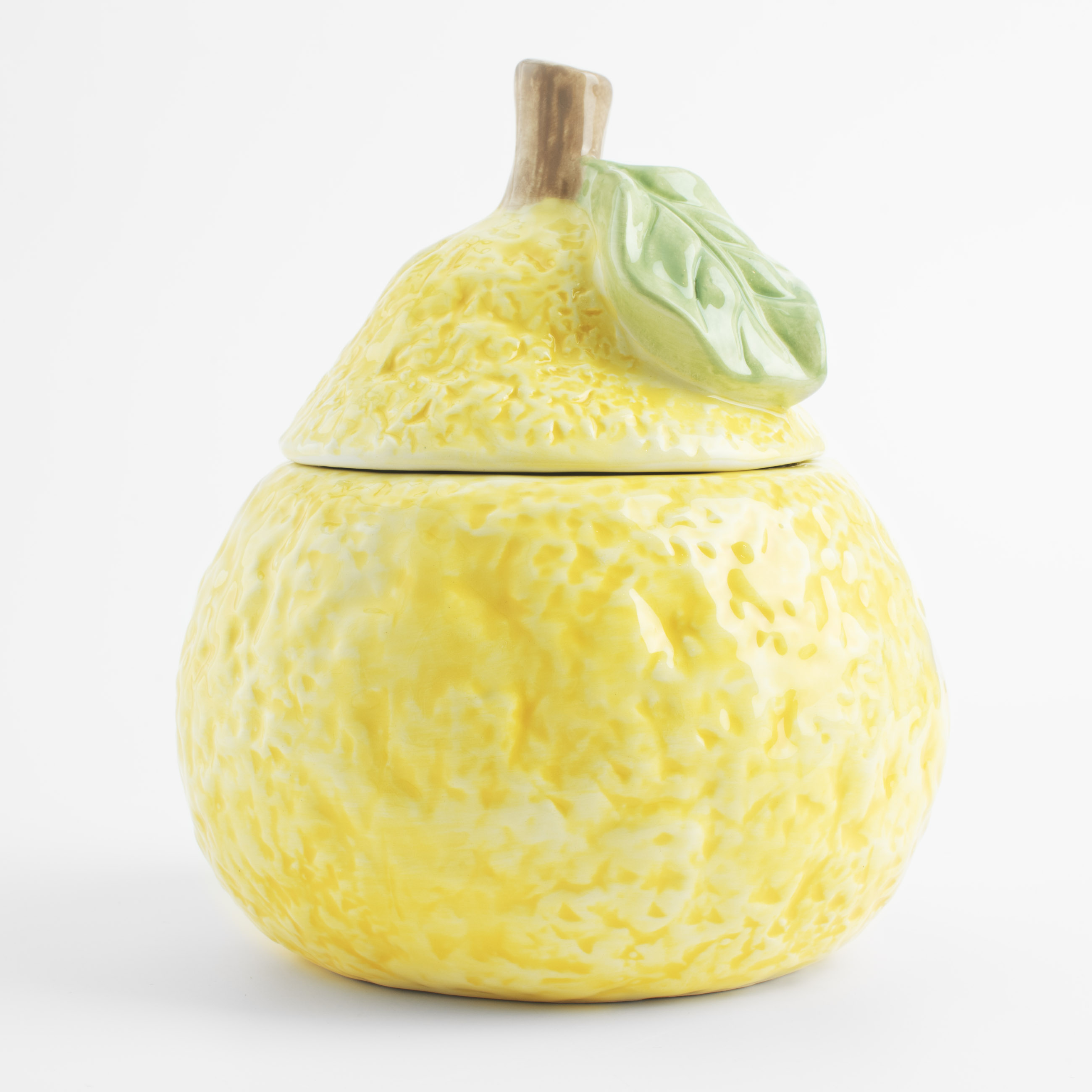 Емкость для хранения, 15х18 см, 1,1 л, керамика, желтая, Лимон, Sicily in bloom