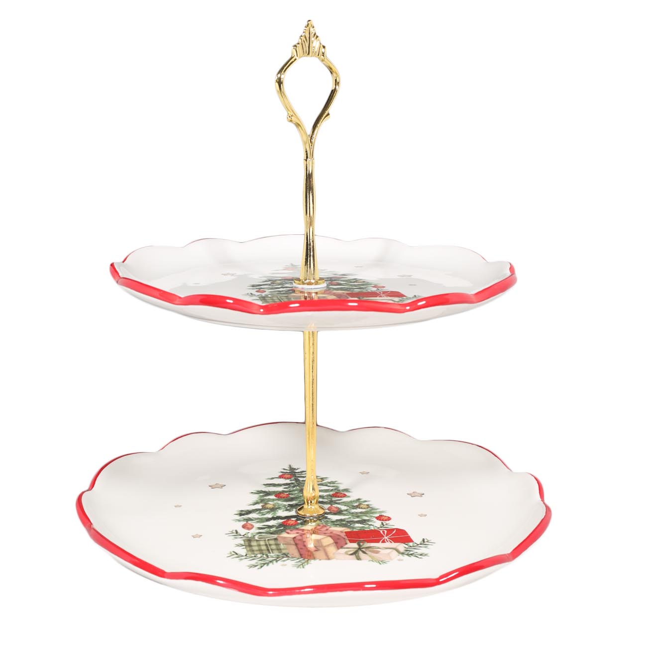 Подставка для пирожных, 25х20/24 см, 2 яруса, керамика/металл, Подарки, Christmas tree
Подставка для пирожных, 25х20/24 см, 2 яруса, керамика/металл, Подарки, Christmas tree