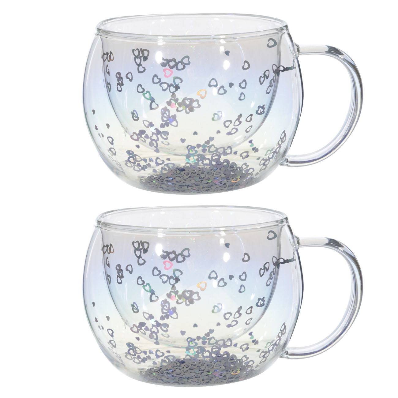 Кружка, 270 мл, 2 шт, стекло Б, перламутр, с серебристыми сердечками, Air sparkly
Кружка, 270 мл, 2 шт, стекло Б, перламутр, с серебристыми сердечками, Air sparkly