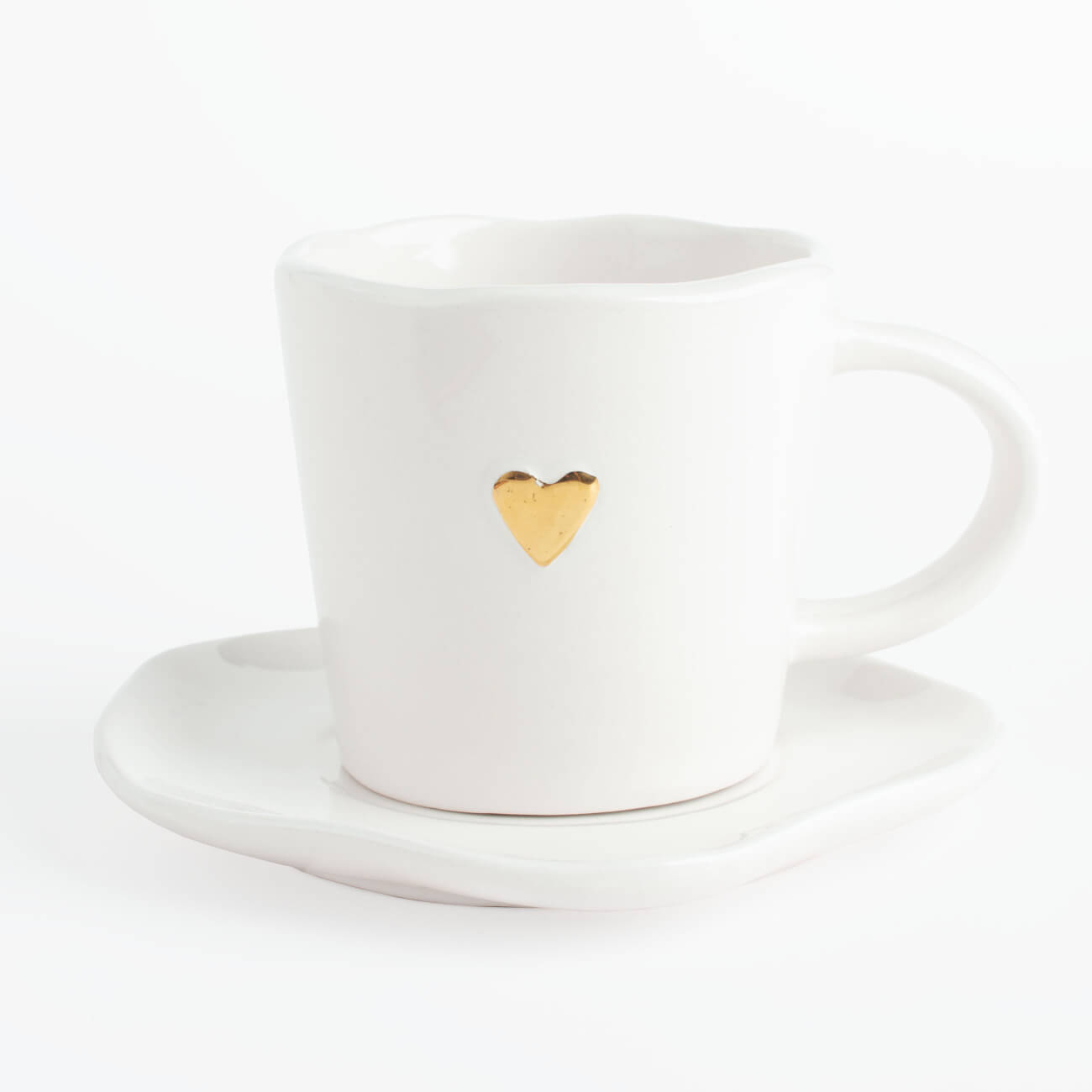 Пара чайная, 1 перс, 2 пр, 250 мл, керамика, белая, Сердце, Amour изображение № 1
