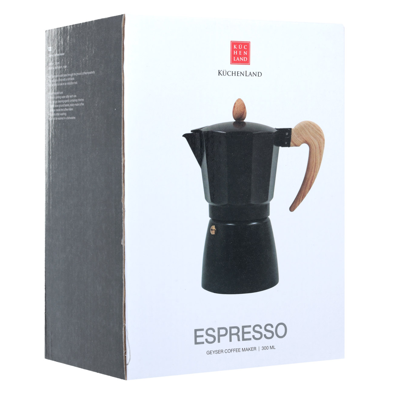 Кофеварка гейзерная, 300 мл, алюминий/пластик, черная, Espresso изображение № 3