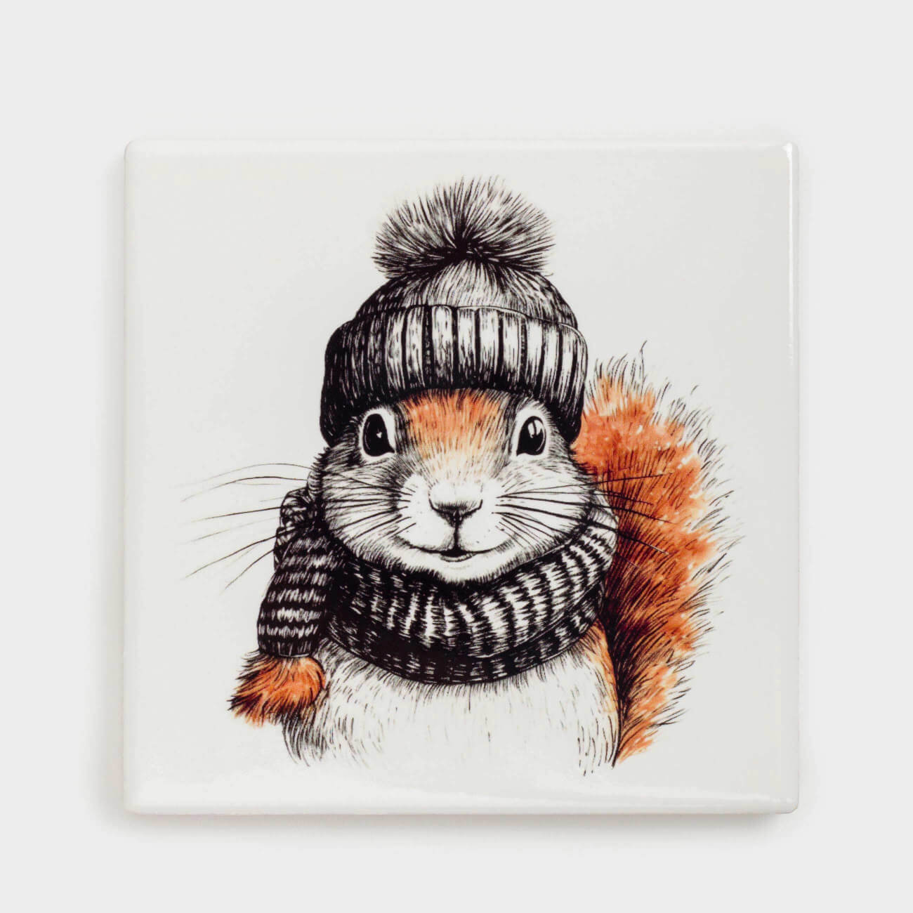 Подставка под кружку, 11х11 см, керамика/пробка, квадратная, белая, Белка, Squirrel
Подставка под кружку, 11х11 см, керамика/пробка, квадратная, белая, Белка, Squirrel