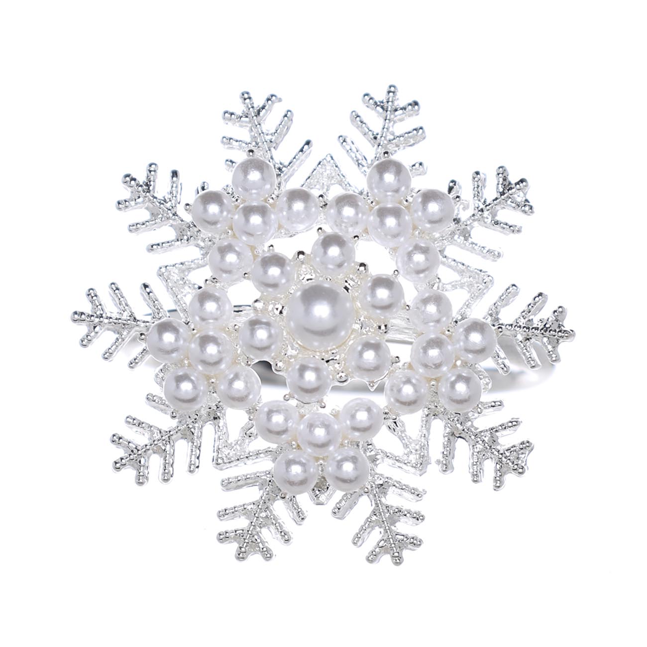 Кольцо для салфеток, 4 см, металл, серебристое, Снежинка с жемчугом, Snow glaze
Кольцо для салфеток, 4 см, металл, серебристое, Снежинка с жемчугом, Snow glaze