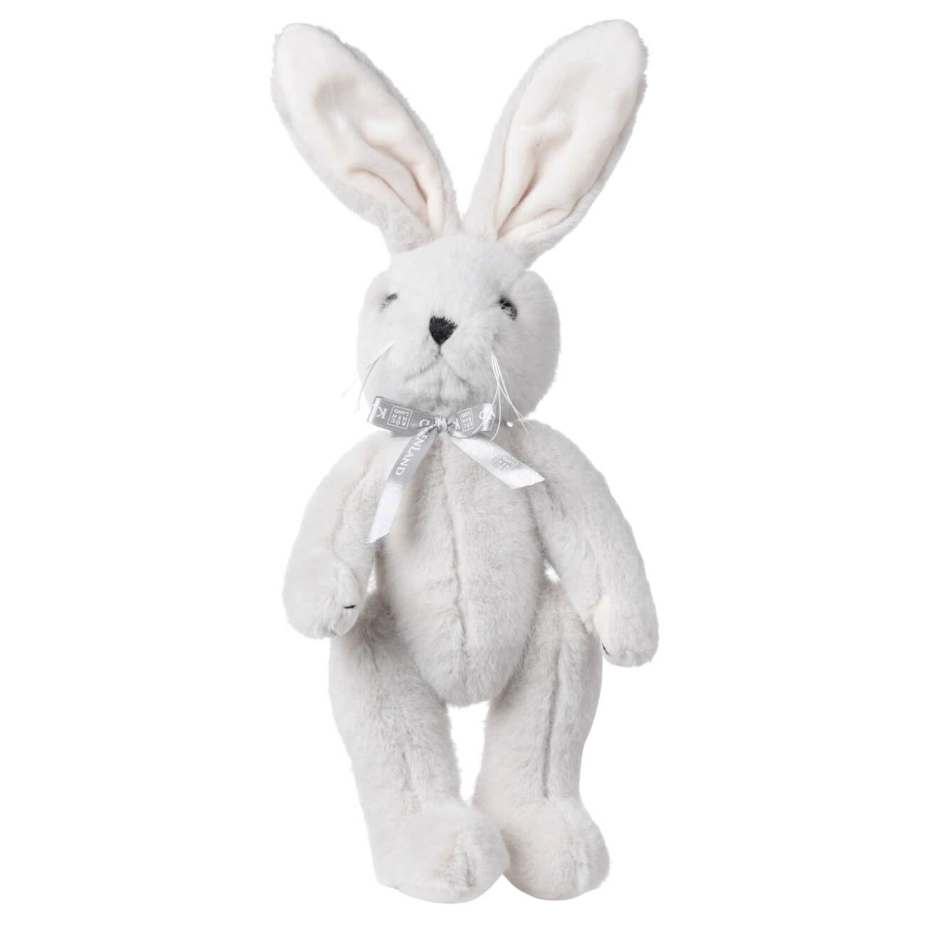 Игрушка, 30 см, мягкая, с подвижными лапами, полиэстер, светло-серая, Кролик, Rabbit toy изображение № 1