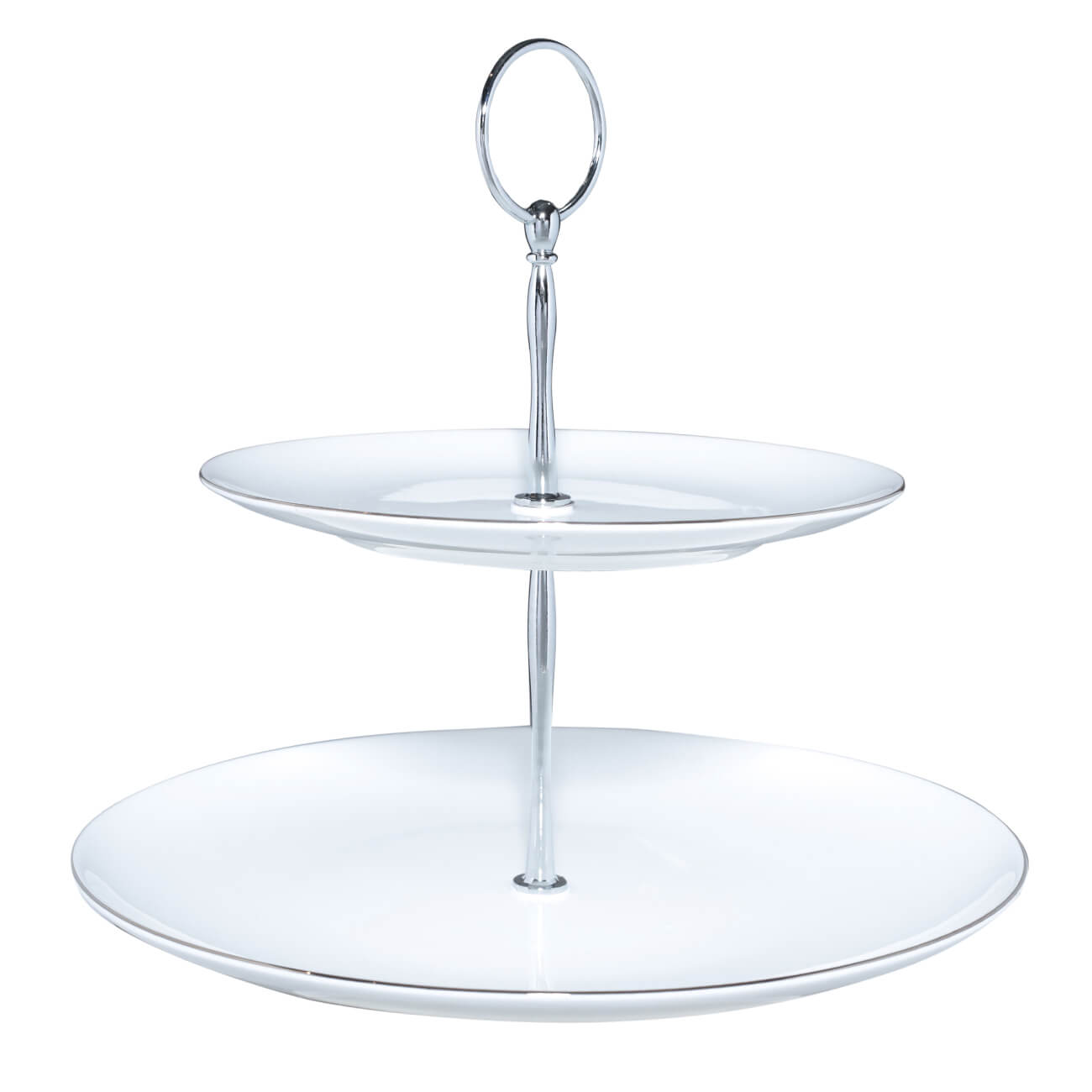 Подставка для пирожных, 25х18/23 см, 2 яруса, фарфор F/металл, белая, Ideal silver
Подставка для пирожных, 25х18/23 см, 2 яруса, фарфор F/металл, белая, Ideal silver