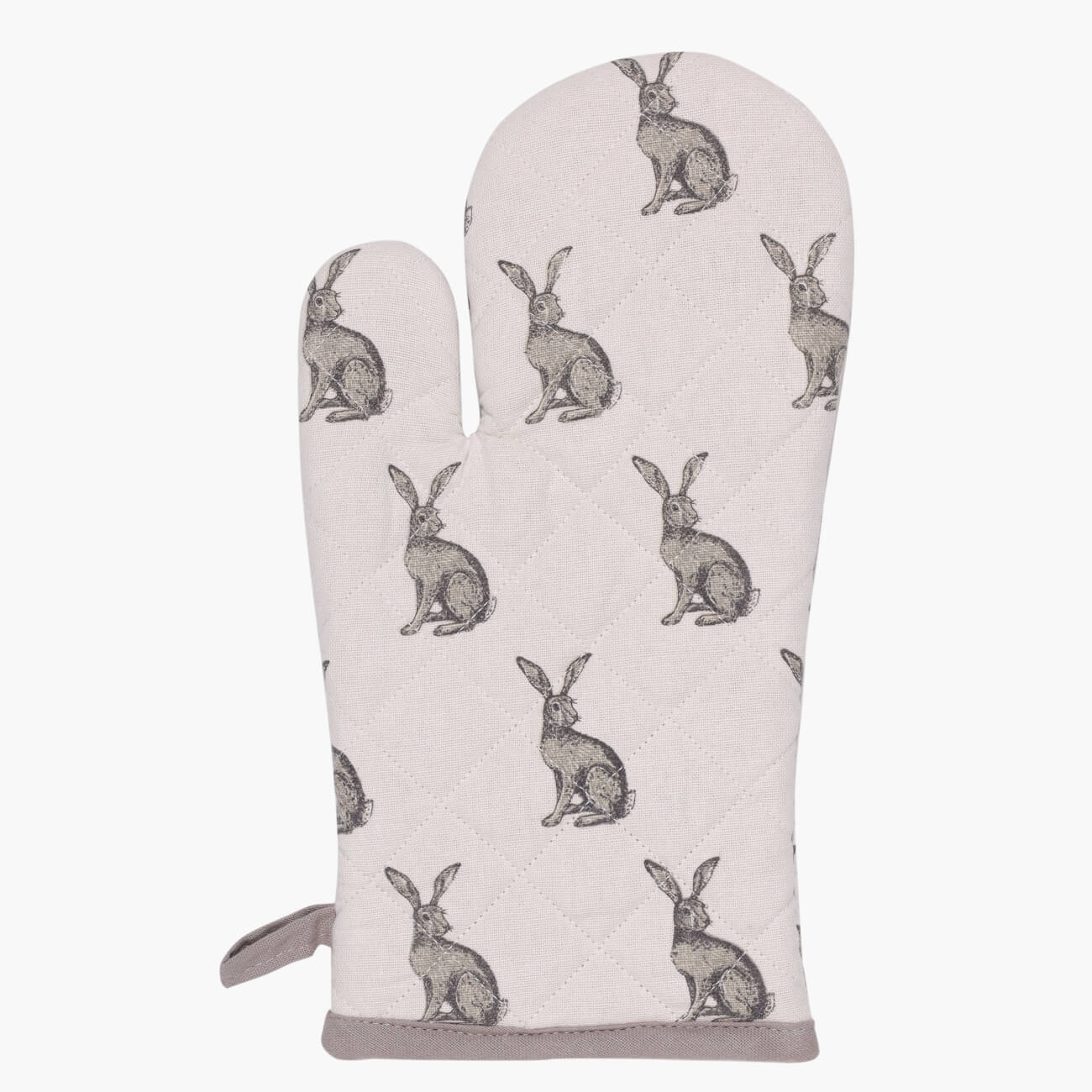Прихватка-варежка, 17x33 см, хлопок, белая, Кролик, Rabbit grey изображение № 1