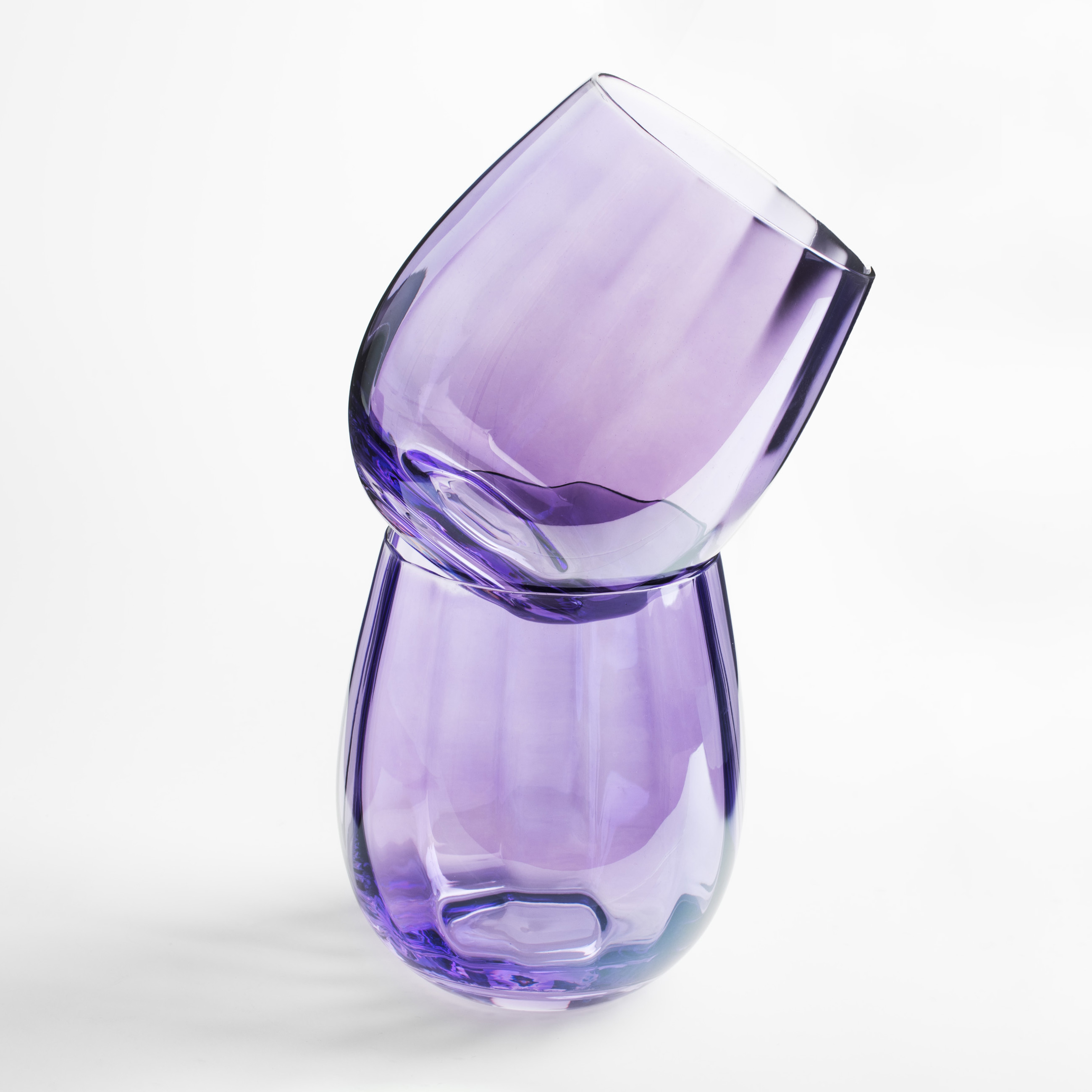 Стакан, 450 мл, 2 шт, стекло, фиолетовый, Filo R color