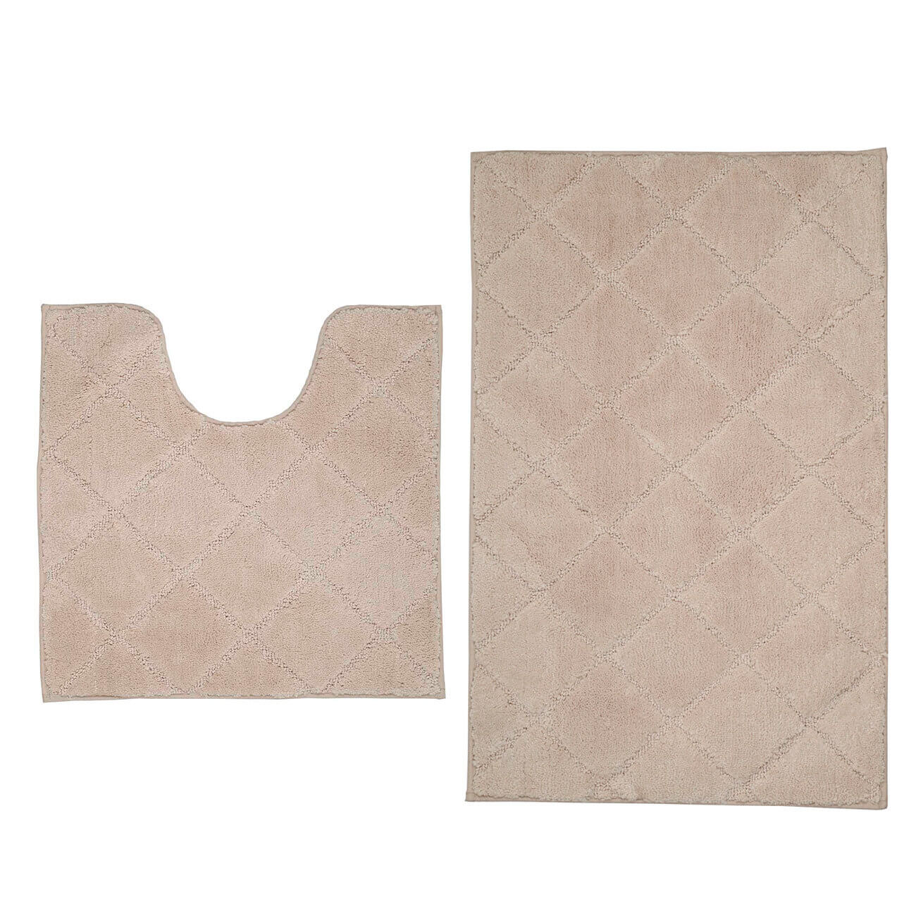 Коврик, 50x80/50x50 см, 2 шт, противоскользящий, полиэстер, бежевый, Ромбы, Asali
Коврик, 50x80/50x50 см, 2 шт, противоскользящий, полиэстер, бежевый, Ромбы, Asali
