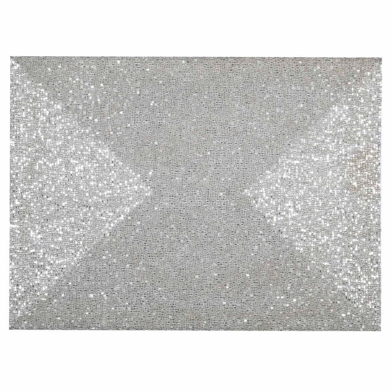 Салфетка под приборы, 30х40 см, бисер, прямоугольная, серебристая, Shiny beads
Салфетка под приборы, 30х40 см, бисер, прямоугольная, серебристая, Shiny beads