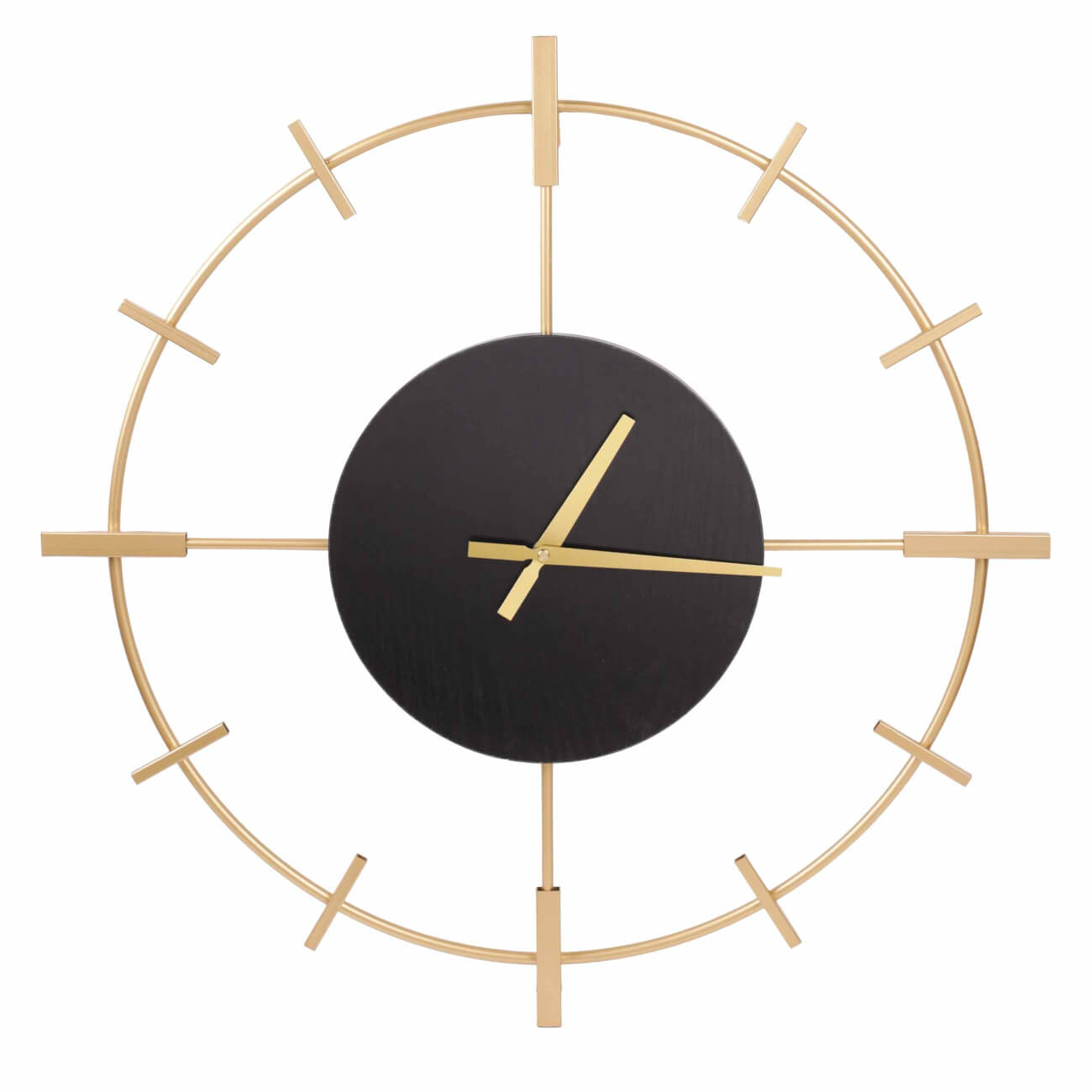 Часы настенные, 61 см, металл/дерево, круглые, черно-золотистые, Штурвал, Discovery изображение № 1