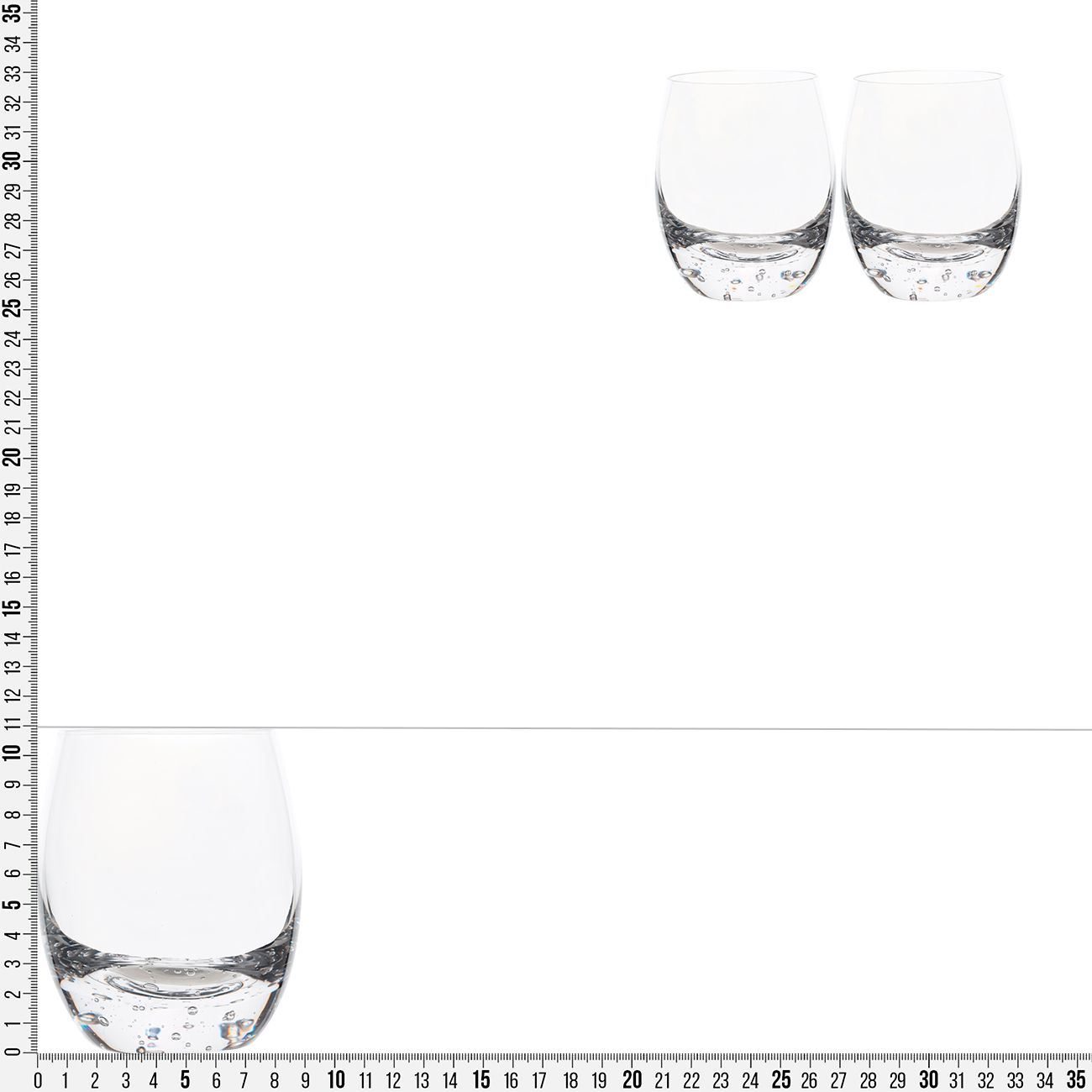 Стакан для виски, 380 мл, 2 шт, стекло, Drip