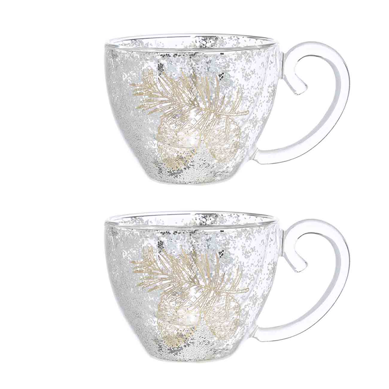 Кружка, 255 мл, 2 шт, стекло Б, с золотистыми блестками, Шишки на ветке, Air sparkly
Кружка, 255 мл, 2 шт, стекло Б, с золотистыми блестками, Шишки на ветке, Air sparkly
