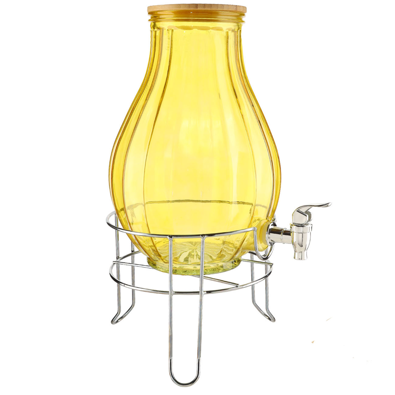 Диспенсер для напитков, 5,8 л, на подставке, стекло Р/металл/бамбук, желтый, Sicily
Диспенсер для напитков, 5,8 л, на подставке, стекло Р/металл/бамбук, желтый, Sicily