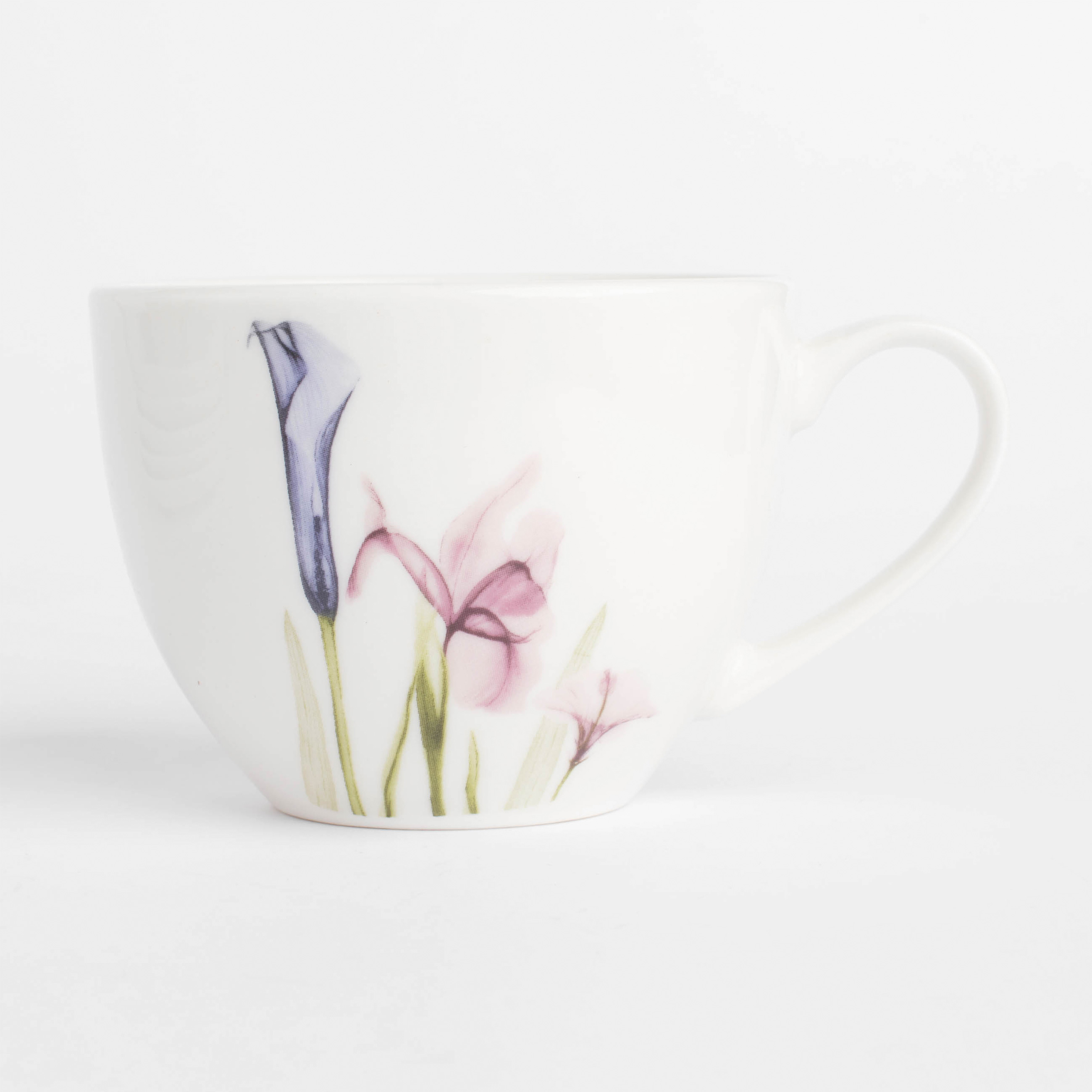 Пара чайная, 6 перс, 12 пр, 220 мл, фарфор N, белая, Пастельные цветы, Pastel flowers