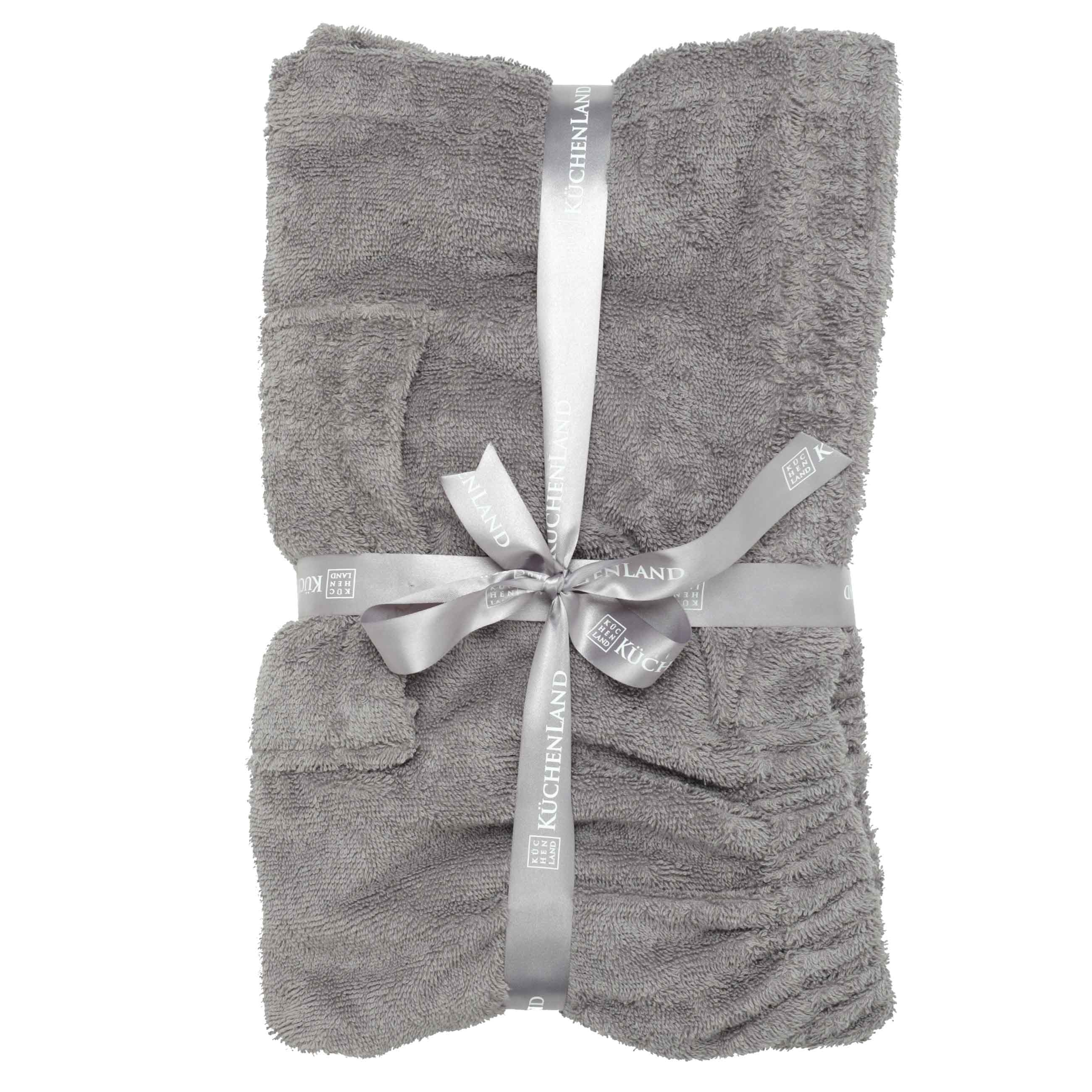 Полотенце-килт мужское, 60х140 см, на липучке, хлопок, темно-серое, Spa towel изображение № 5