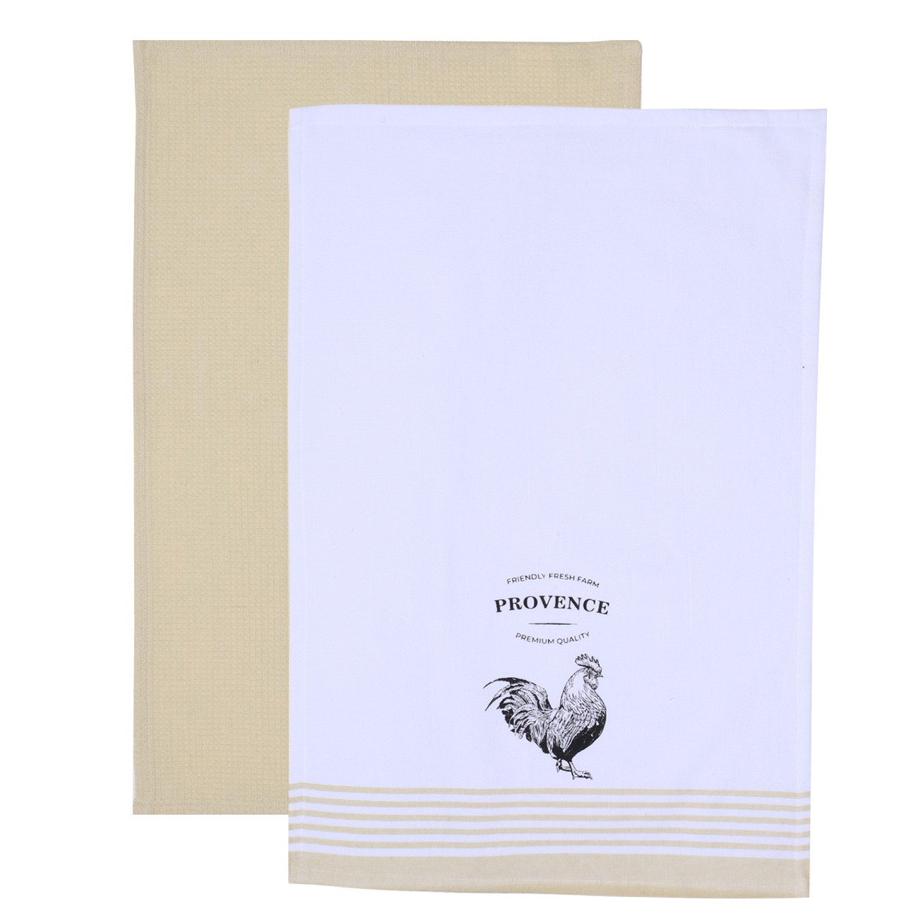 Полотенце кухонное, 2 шт, 40х60 см, хлопок, белое/бежевое, Петух, Provence rooster
Полотенце кухонное, 2 шт, 40х60 см, хлопок, белое/бежевое, Петух, Provence rooster