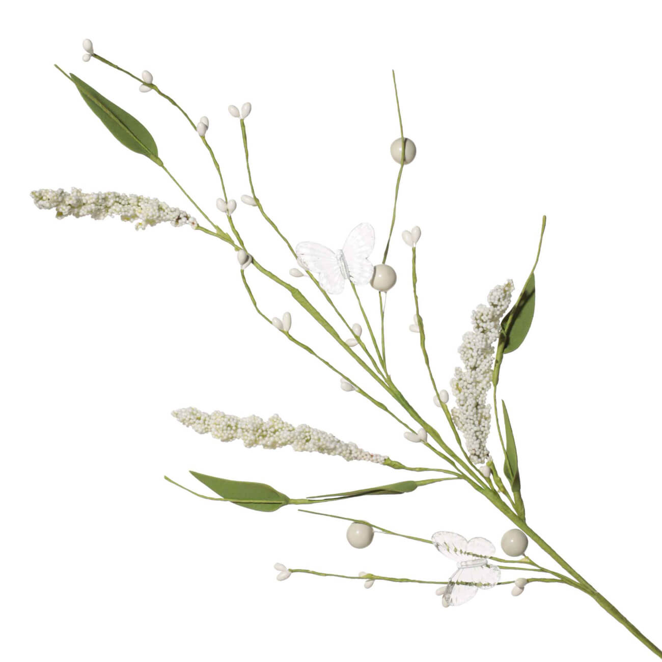 Ветка декоративная, 69 см, пластик/металл, Белые ягоды и бабочки, Easter blooming decor
Ветка декоративная, 69 см, пластик/металл, Белые ягоды и бабочки, Easter blooming decor