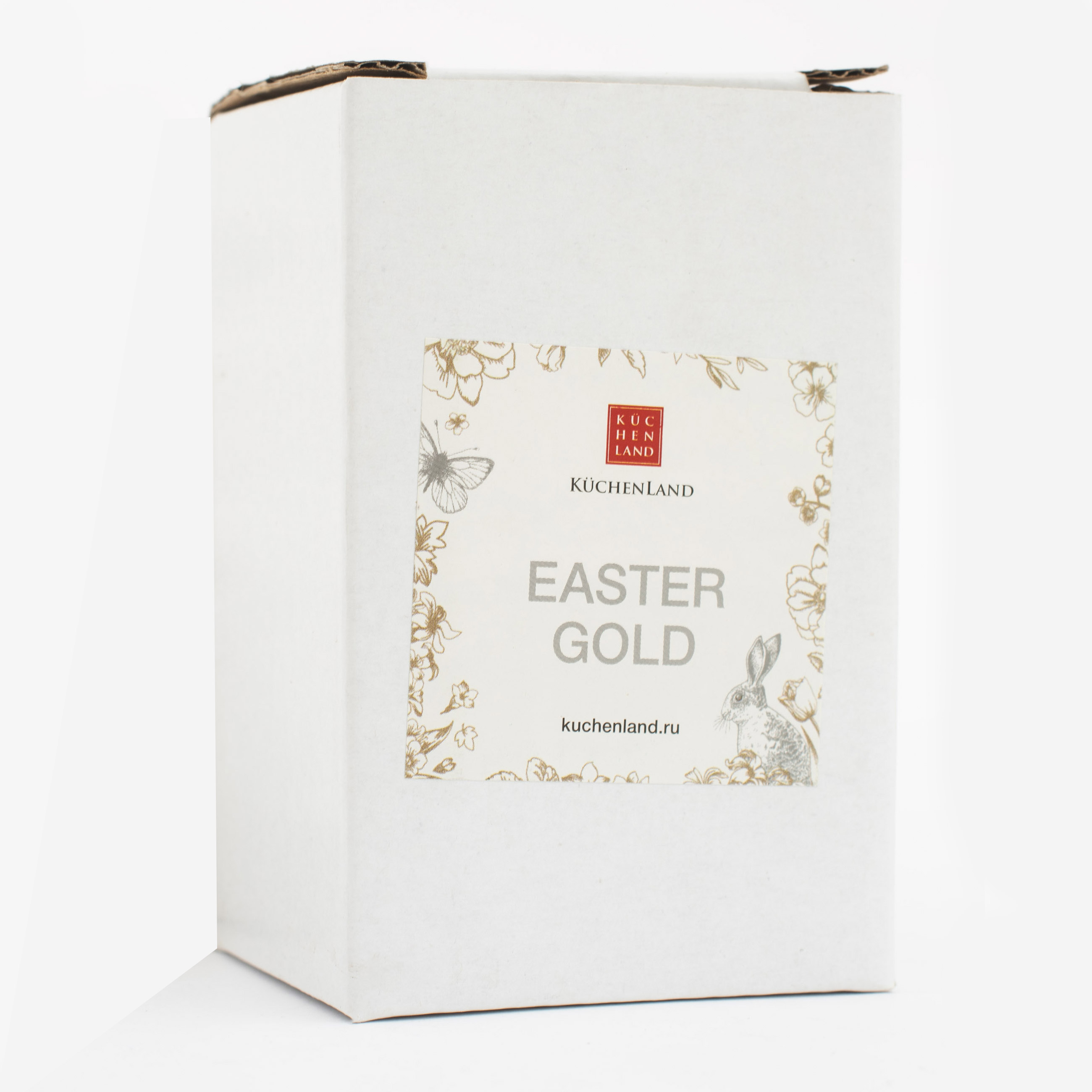 Подставка для зубочисток, 10 см, фарфор P, бело-золотистая, Кролик, Easter gold изображение № 5