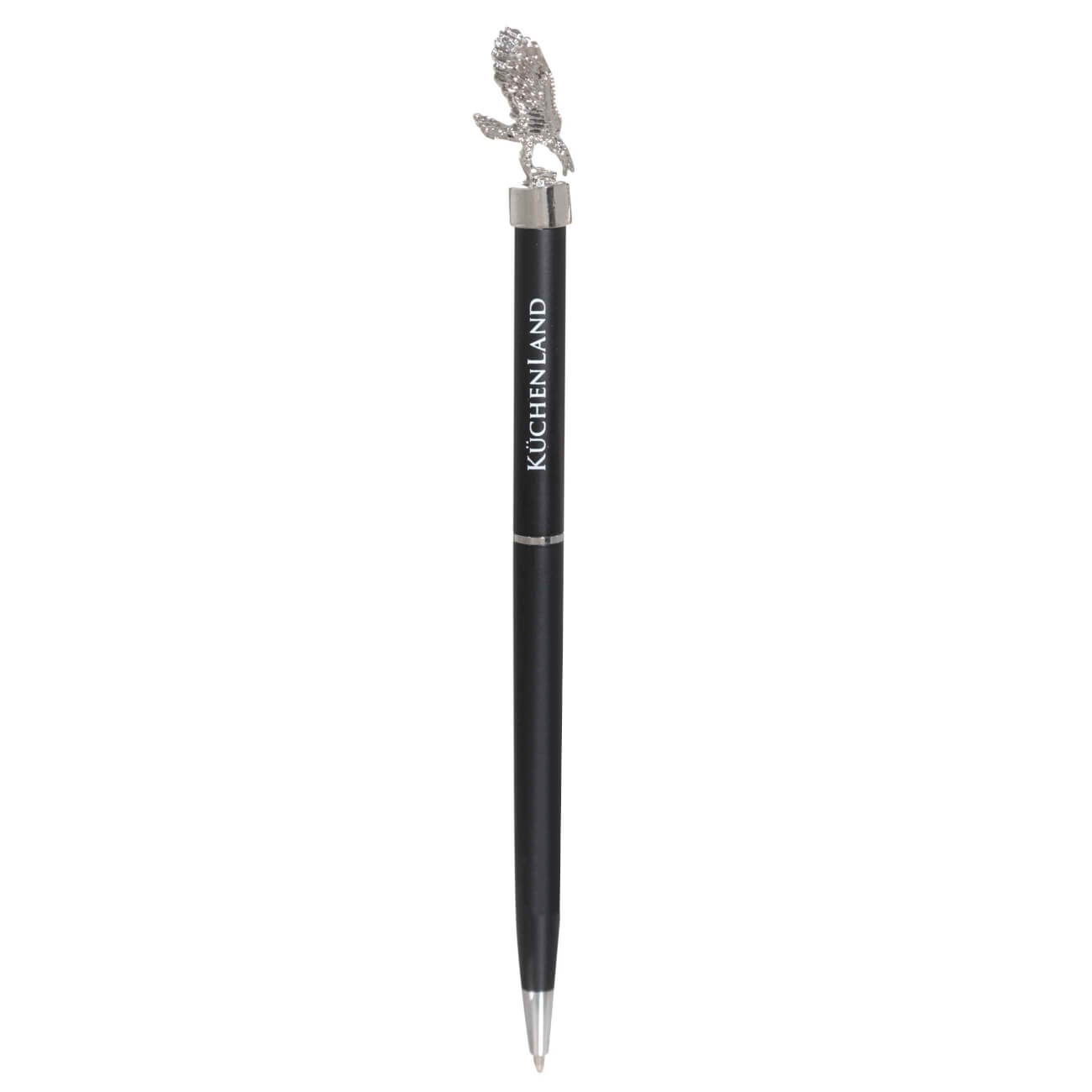 Ручка шариковая, 15 см, с фигуркой, сталь, черная, Орел, Draw figure изображение № 1
