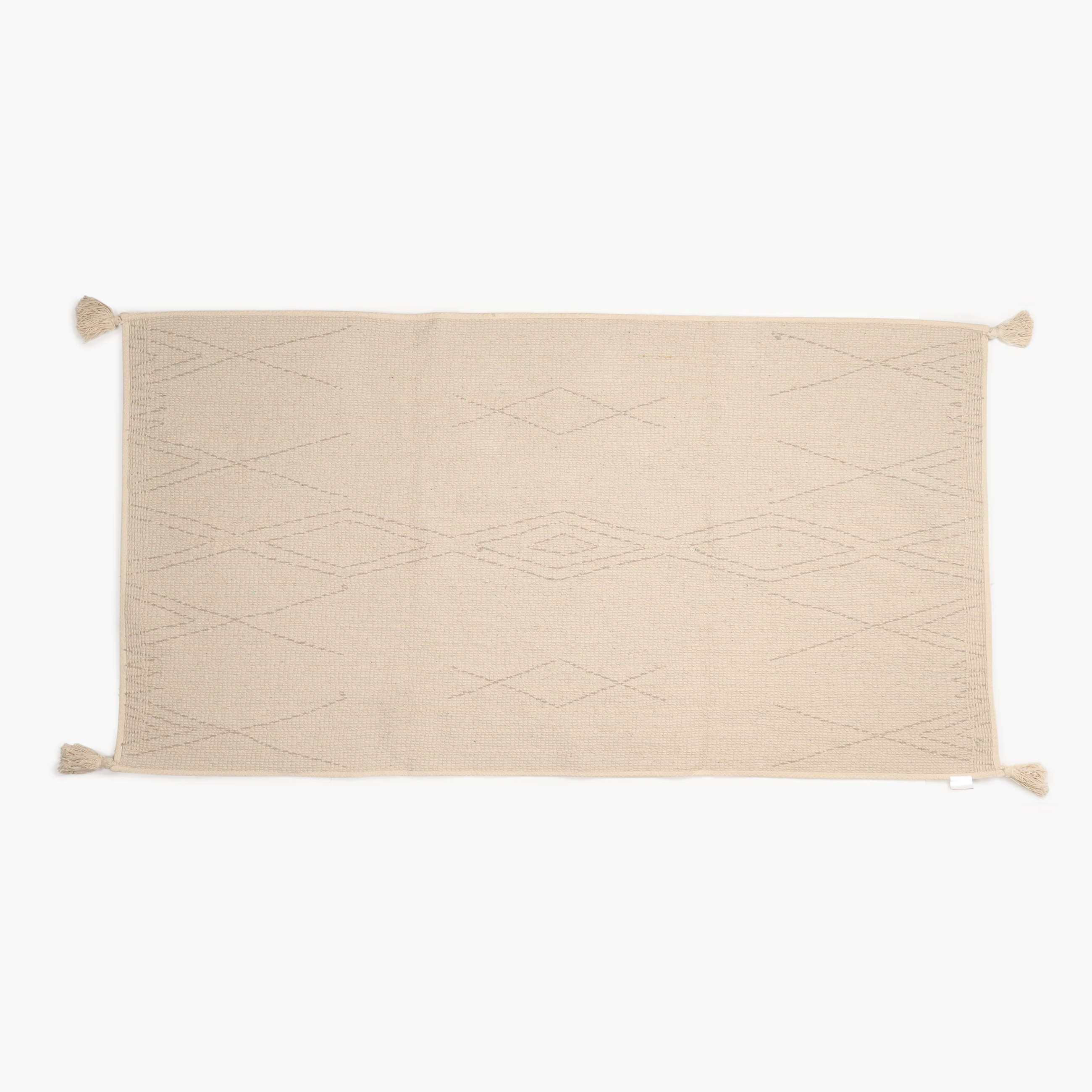 Коврик, 80x150 см, с кисточками, хлопок, песочный, Ромбы, Rhombic изображение № 3