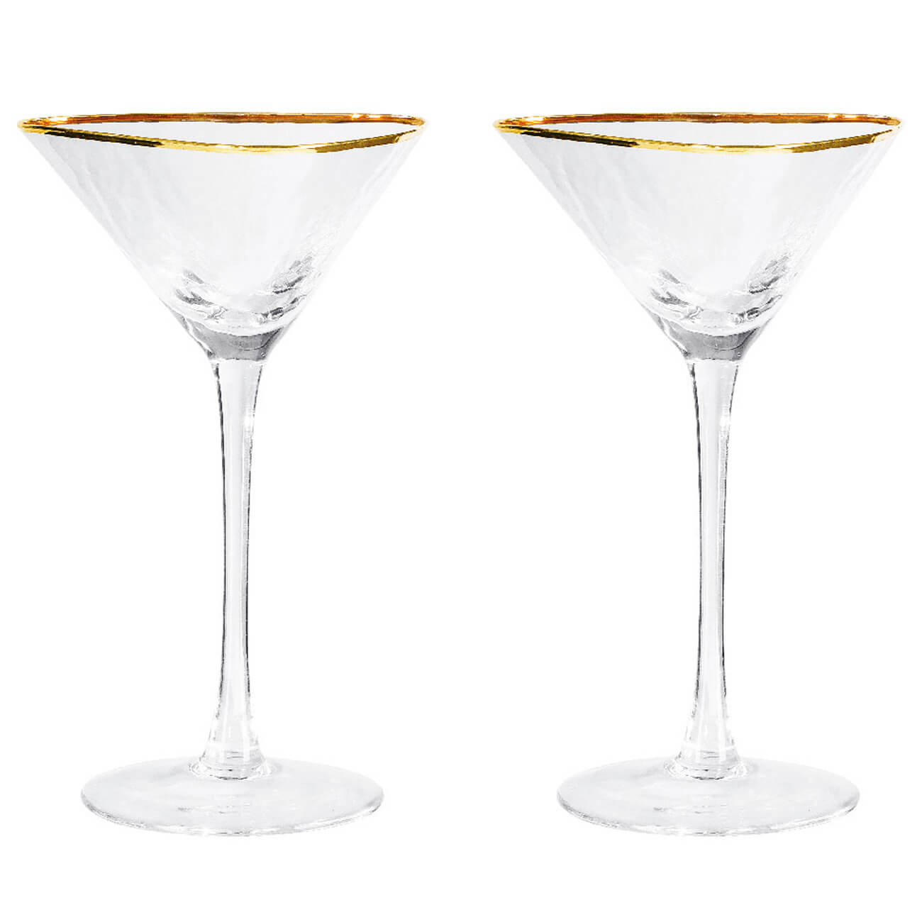 Бокал для мартини, 150 мл, 2 шт, стекло, золотистый кант, Triangle Gold изображение № 1