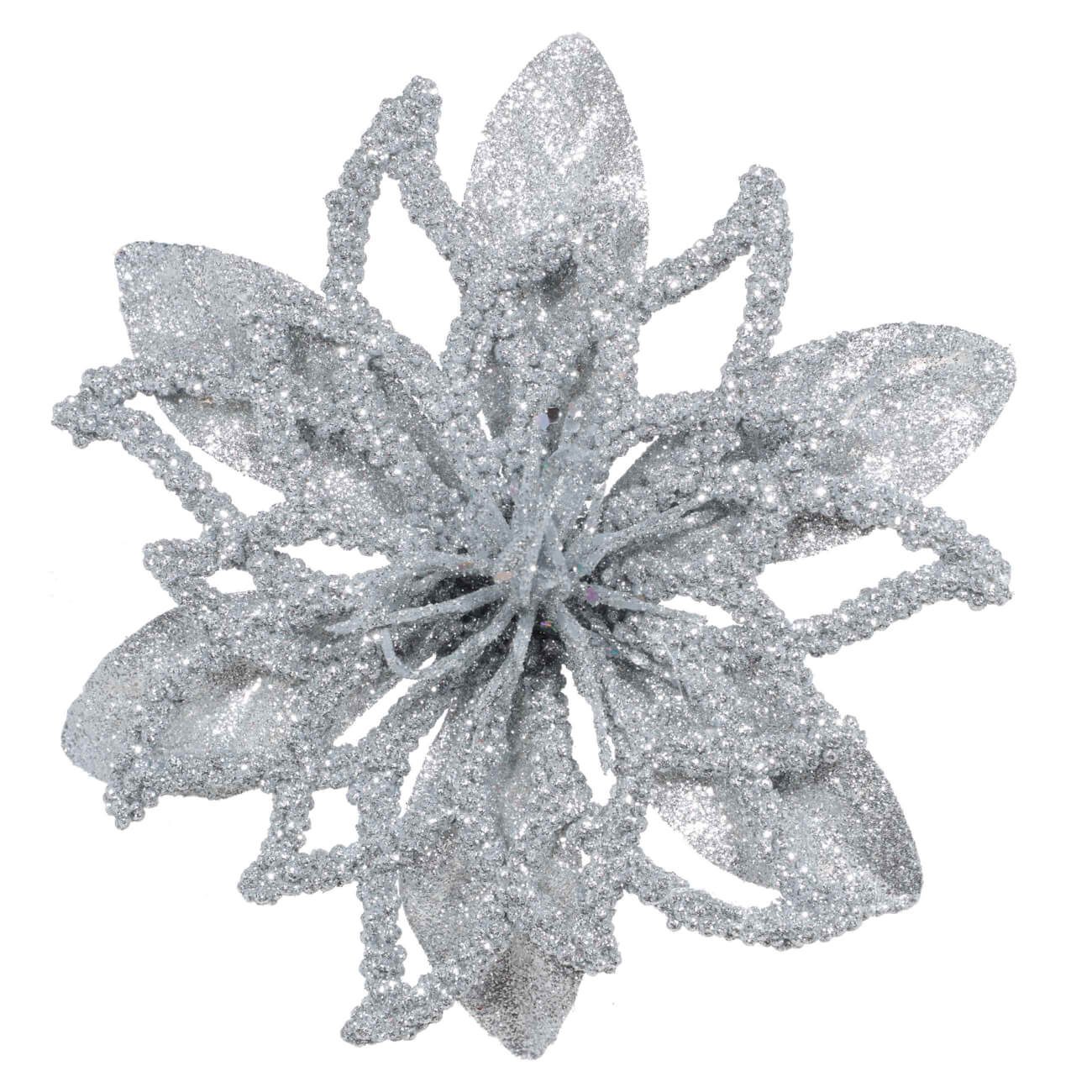 Украшение декоративное, 16 см, на клипсе, пластик, серебристое, Цветок, Figure sparkle
Украшение декоративное, 16 см, на клипсе, пластик, серебристое, Цветок, Figure sparkle