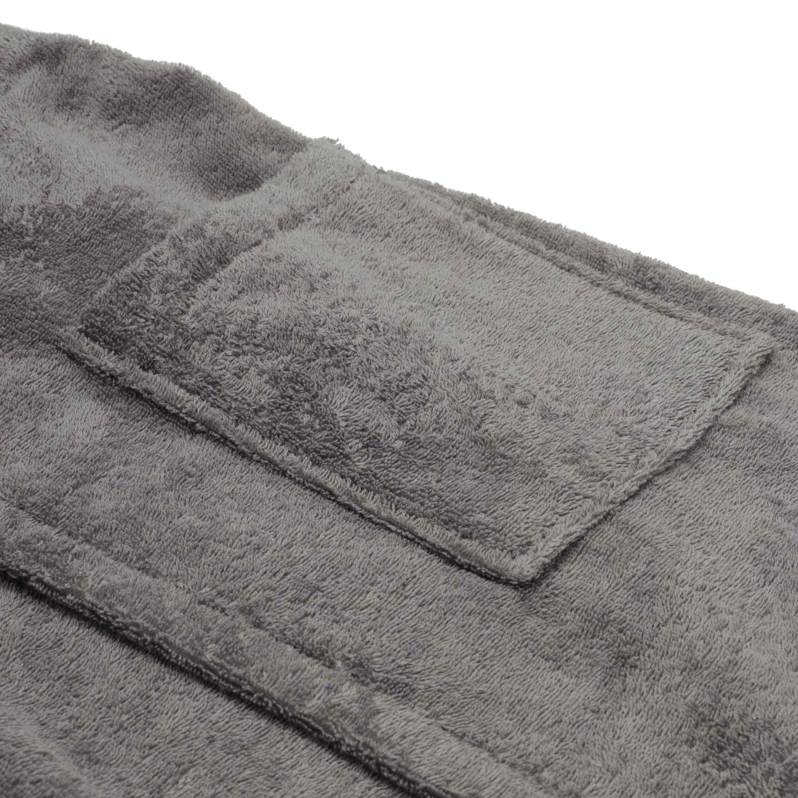 Полотенце-килт мужское, 70х160 см, на липучке, хлопок, темно-серое, Spa towel изображение № 4