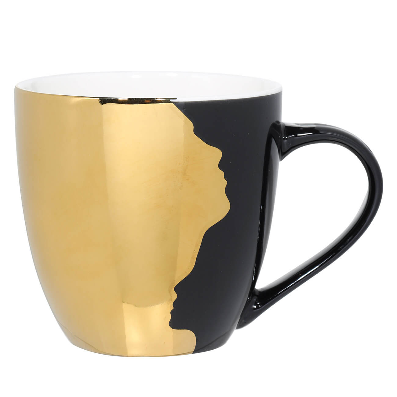Кружка, 430 мл, фарфор N, черно-золотистая, Лица, Face
Кружка, 430 мл, фарфор N, черно-золотистая, Лица, Face