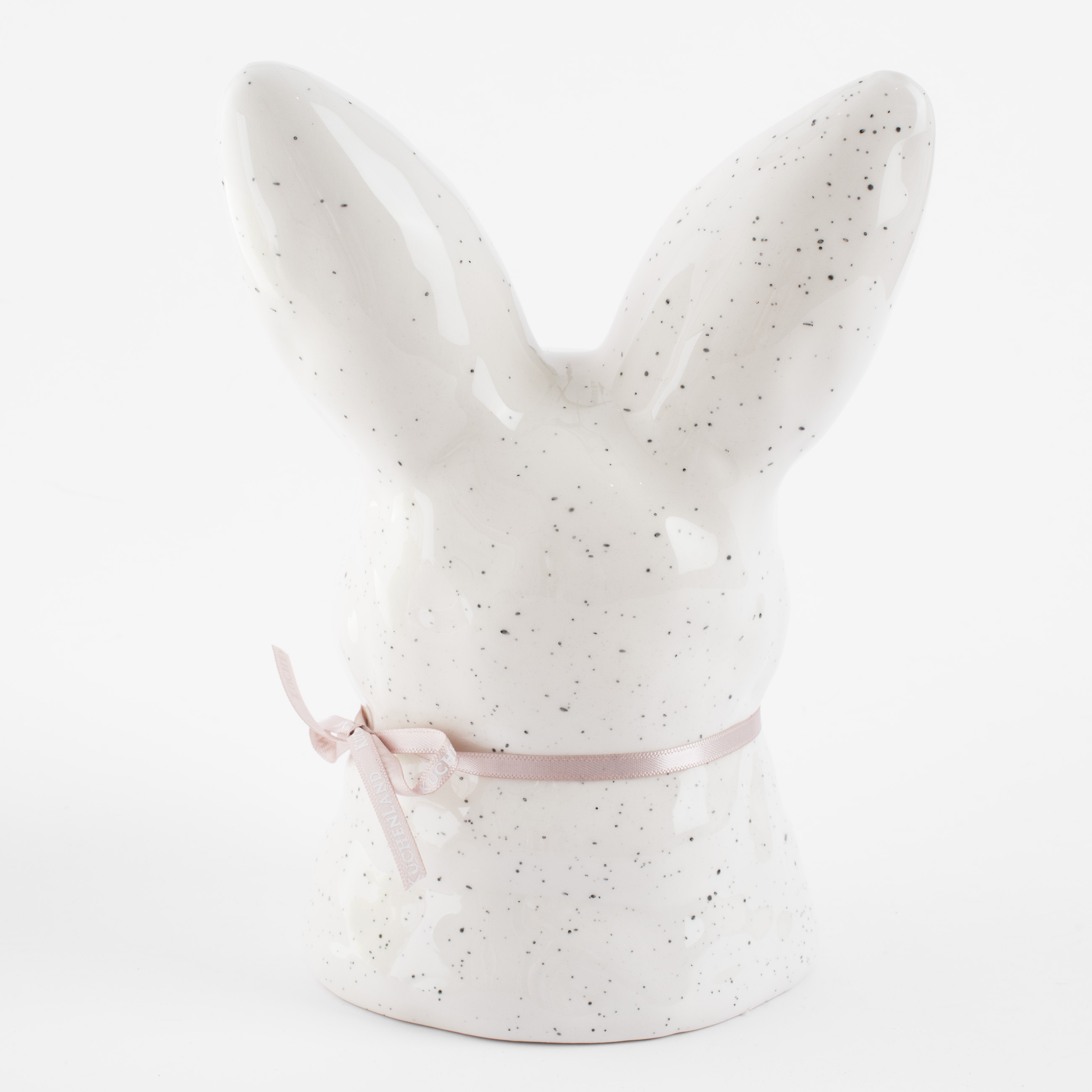 Ваза для цветов, 20 см, декоративная, керамика, молочная, в крапинку, Кролик, Natural Easter изображение № 4