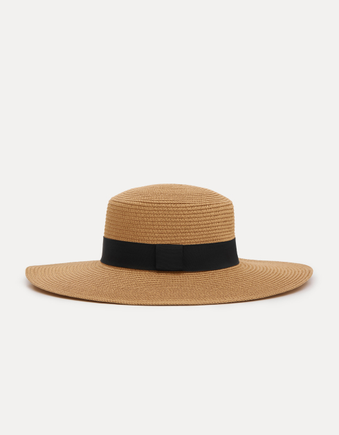 Шляпа, единый размер, с широкими полями, целлюлоза/полиэстер, песочная, Banjo