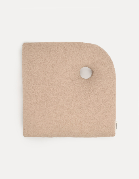 Подушка декоративная, 48х48 см, букле, бежевая, Абстрактная форма, Boucle