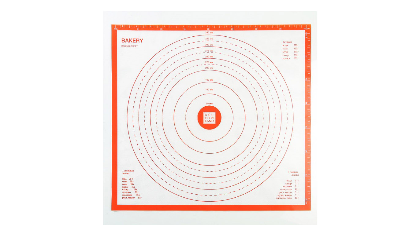 Коврик для выпечки с разметкой