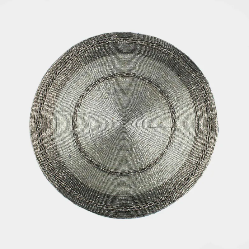 Салфетка под приборы, 36 см, из бисера, Circle beads