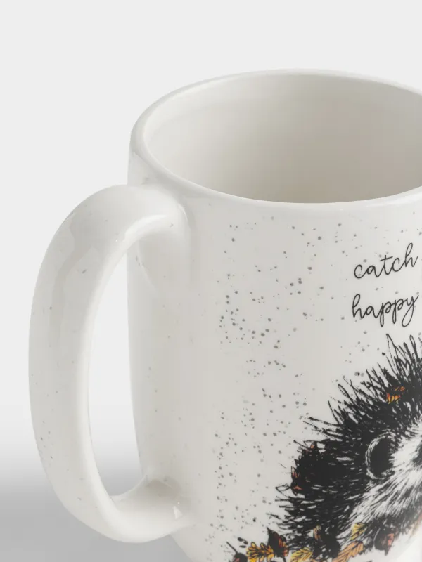 Кружка, 550 мл, Еж в листьях, Hedgehog in leaves, image-3