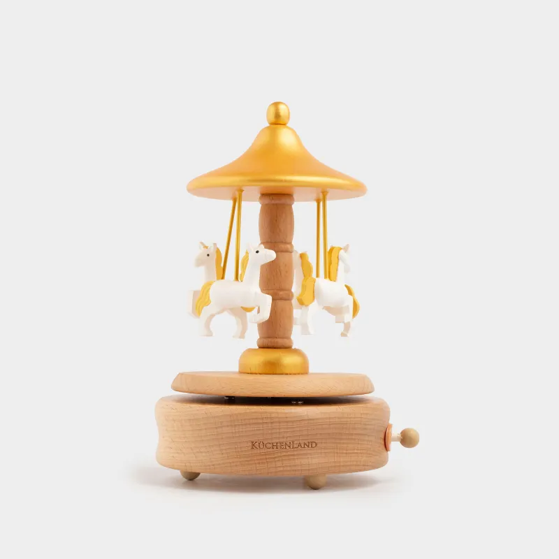 Статуэтка музыкальная, 17 см, заводная, Карусель, Music wood