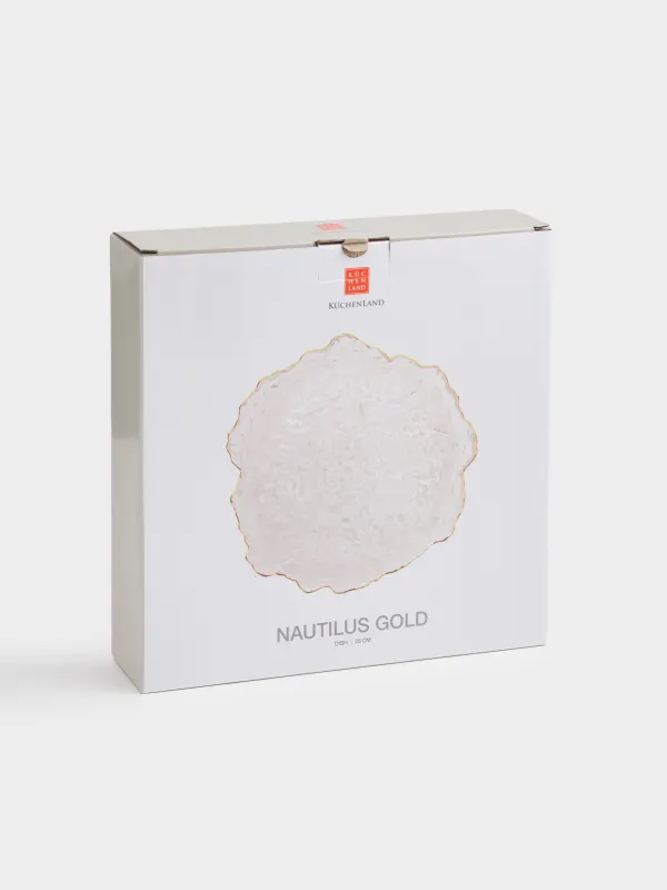 Блюдо, 25 см, с золотистым кантом, Nautilus gold, image-5