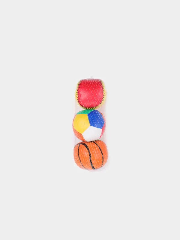 Мяч, 8 см, 3 шт, Футбол/Баскетбол/Бейсбол, Game, image-2