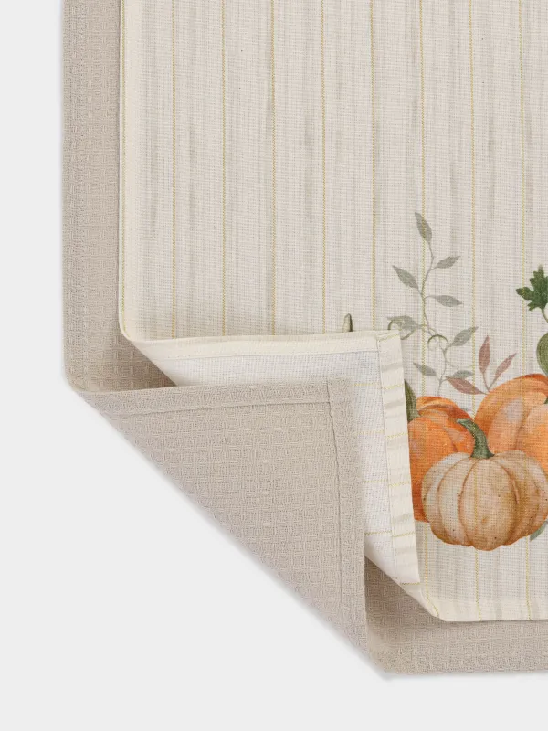 Полотенце кухонное, 2 шт, Тыквы, Stripes pumpkin, image-3
