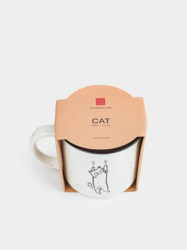 Кружка, 370 мл, в крапинку, Котенок, Cat, image-4