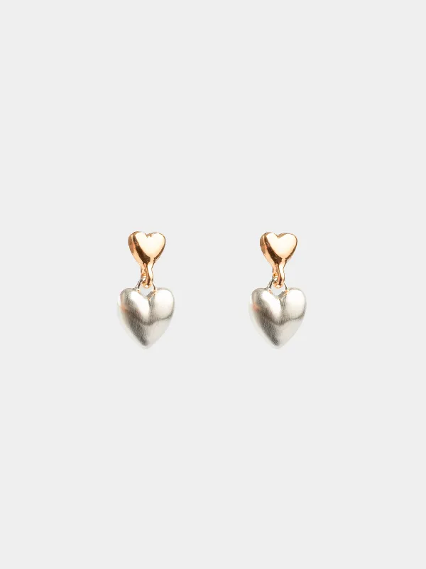 Серьги-пусеты, 2 см, металл, Jewelry heart, image-0