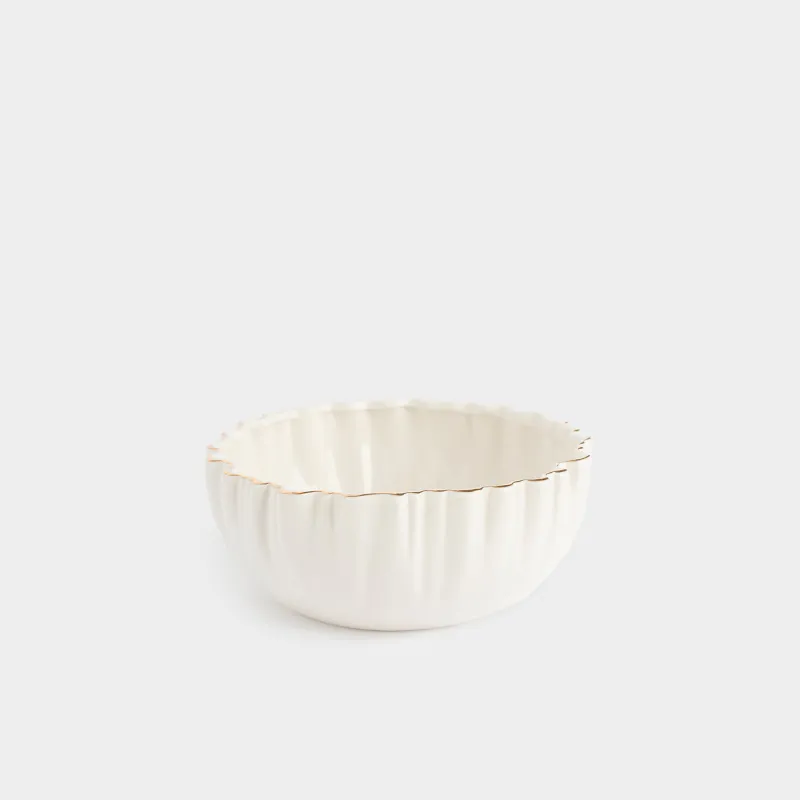Салатник, 19х8 см, Мятый эффект, Crumple gold