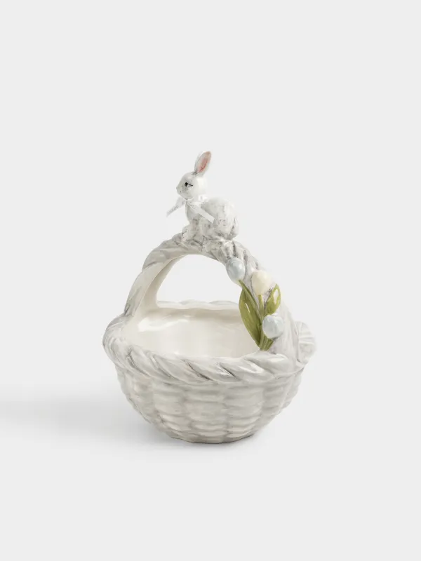 Конфетница, 21х28 см, Кролик на корзине, Easter, image-3