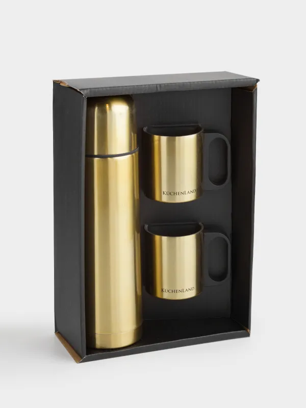 Набор для напитков, 3 предмета, дорожный, Classic gold, image-6