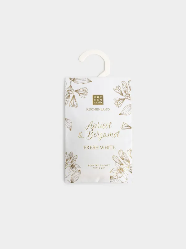 Саше ароматическое, подвесное, Apricot & Bergamot, Fresh white, image-0