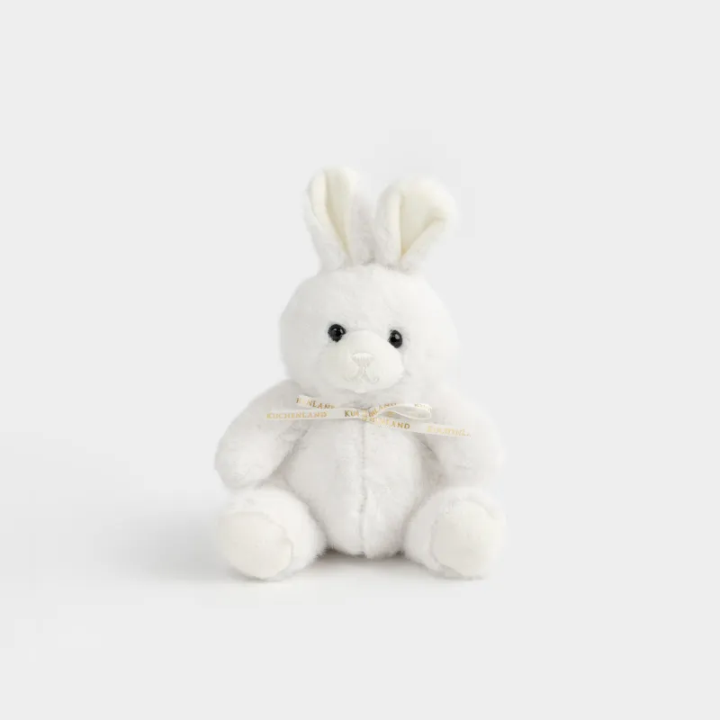 Игрушка, 20 см, мягкая, полиэстер, белая, Заяц, Rabbit