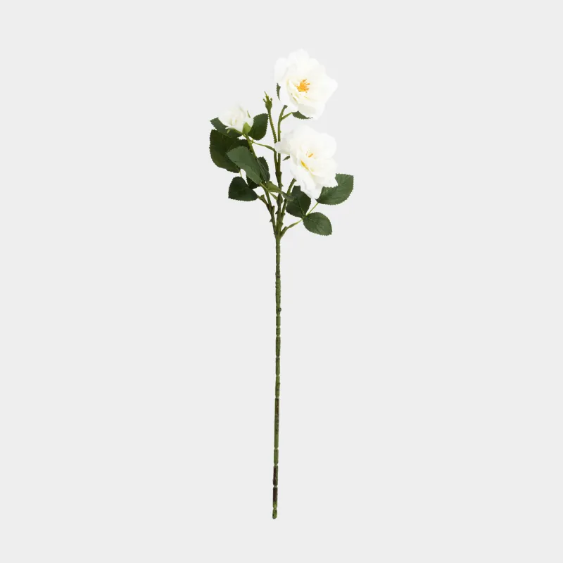 Ветка декоративная, 70 см, Белая роза, Flower garden