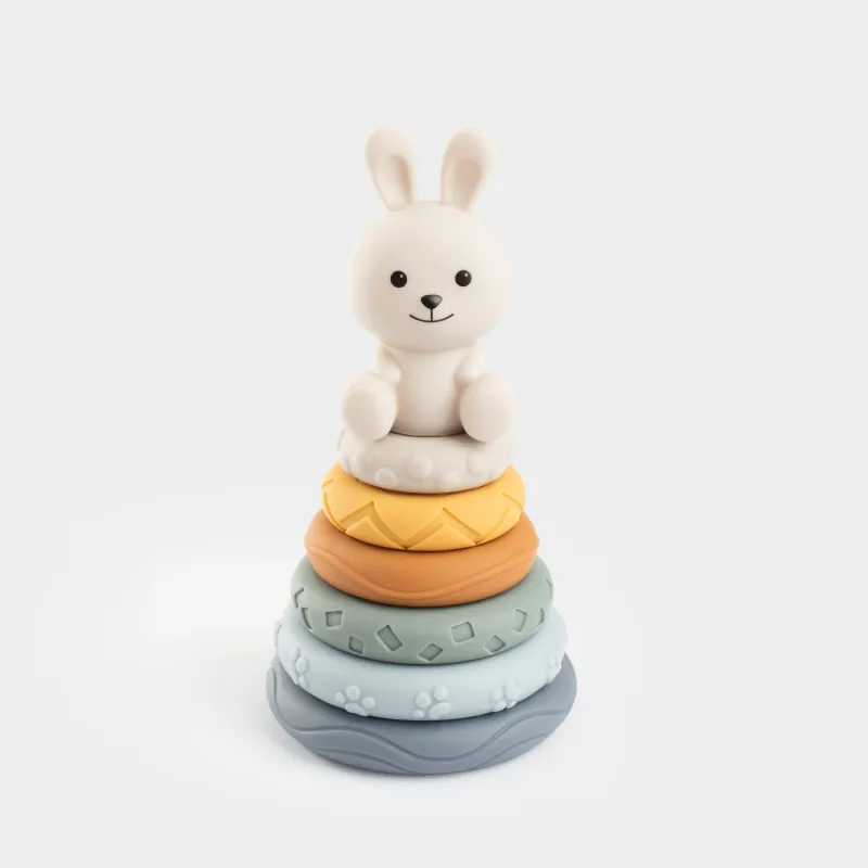 Игрушка развивающая, 19 см, Пирамидка зайка, Kiddy