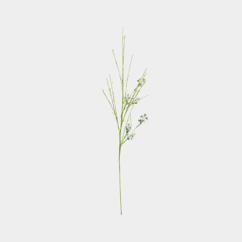 Ветка декоративная, 78 см, Белые соцветия, Meadow decor