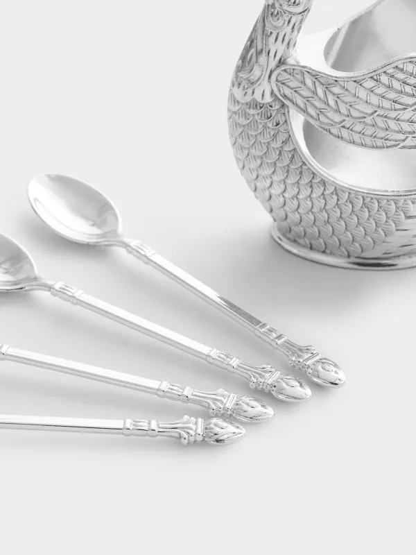 Ложка десертная, 4 шт, в подставке, Лебедь, Swan, image-7